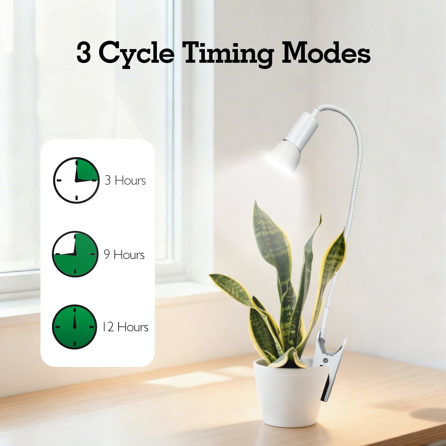 Soliseed LED Grow Light 10W Full Spectrum 4000K, Clip on Plant Light, Spotlight with Timer, 10 Dimming Levels, Indoor Plants Growing Lamp with Gooseneck, 2pack
