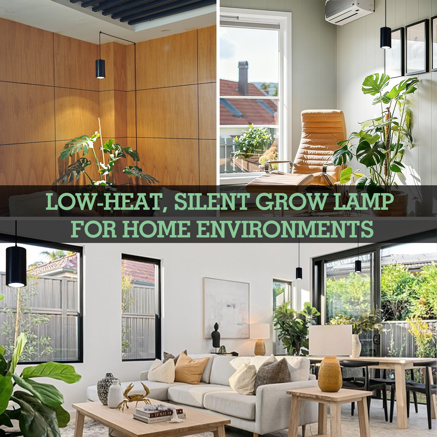 Soliseed 24W Hanging Grow Light for Indoor Plants – Full Spectrum 4000K Plug in Pendant Light with Timer, Adjustable Cord & High CRI for Stylish Indoor Gardening