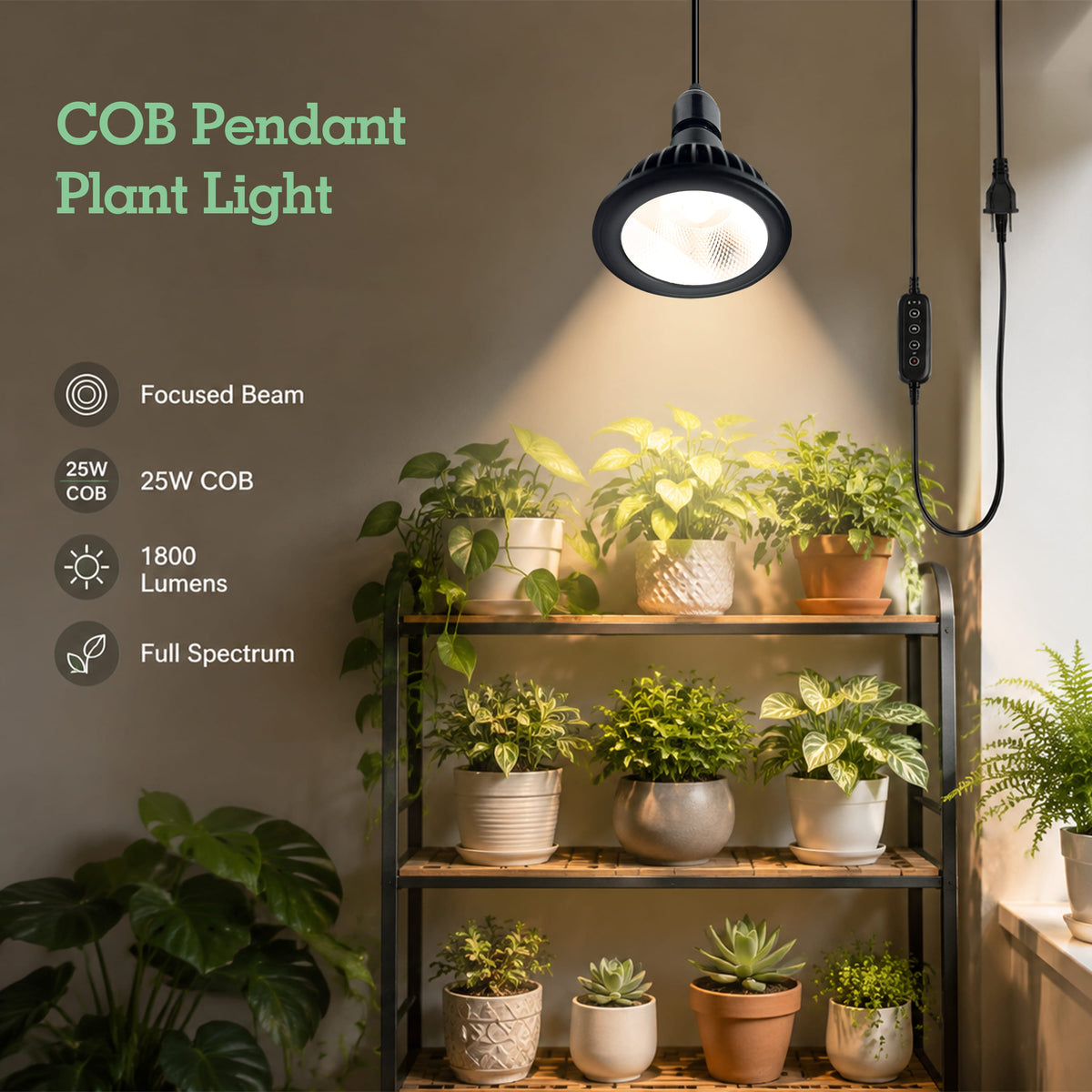 Soliseed PAR38 Full-Spectrum Pendant Grow Light - product detail 3