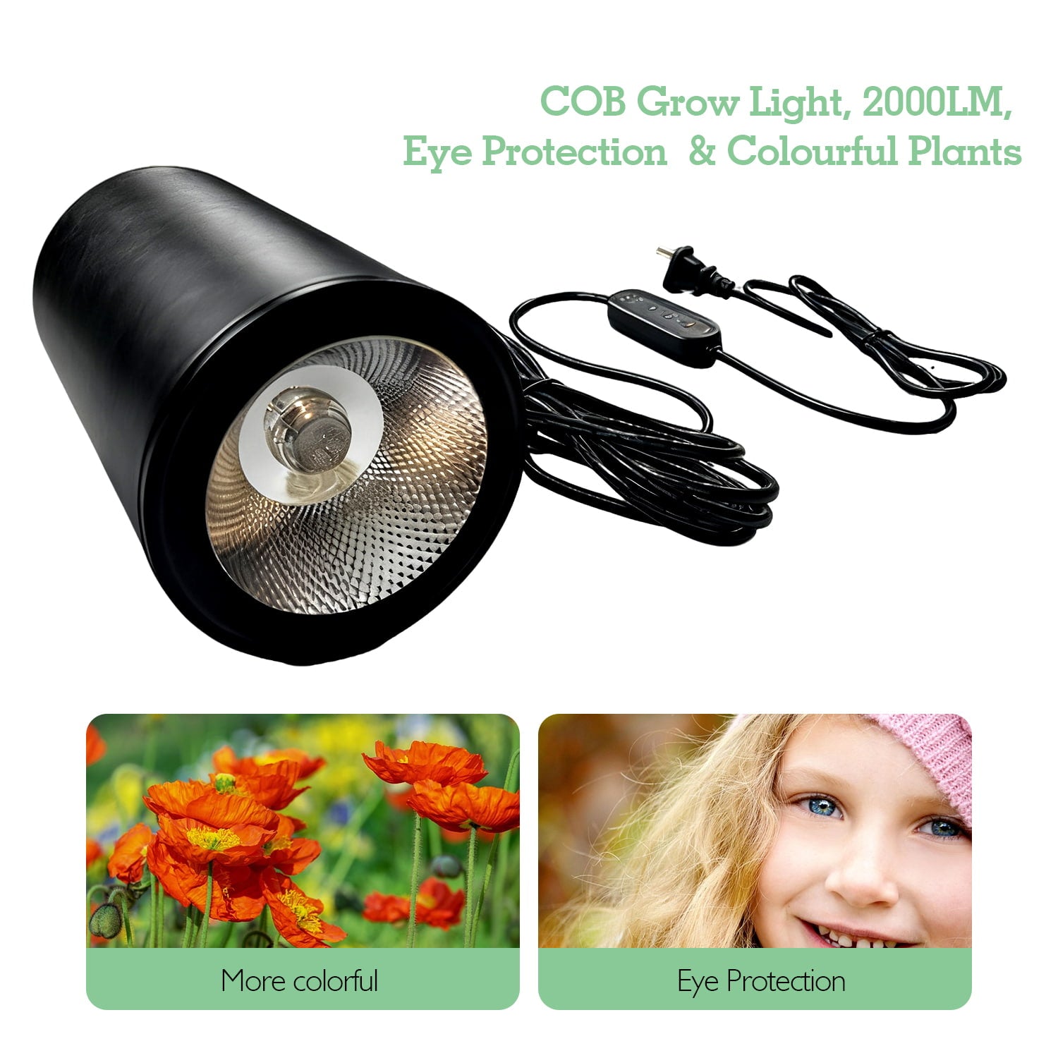 Soliseed 24W Hanging Grow Light for Indoor Plants – Full Spectrum 4000K Plug in Pendant Light with Timer, Adjustable Cord & High CRI for Stylish Indoor Gardening