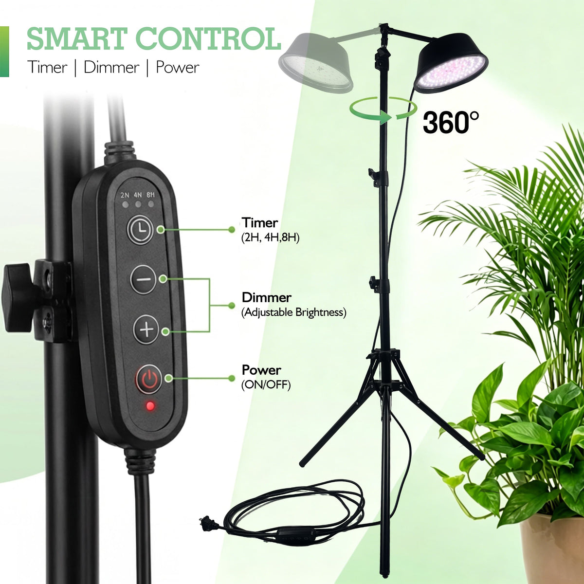 Soliseed 40W Full-Spectrum Tripod Grow Light - product detail 7