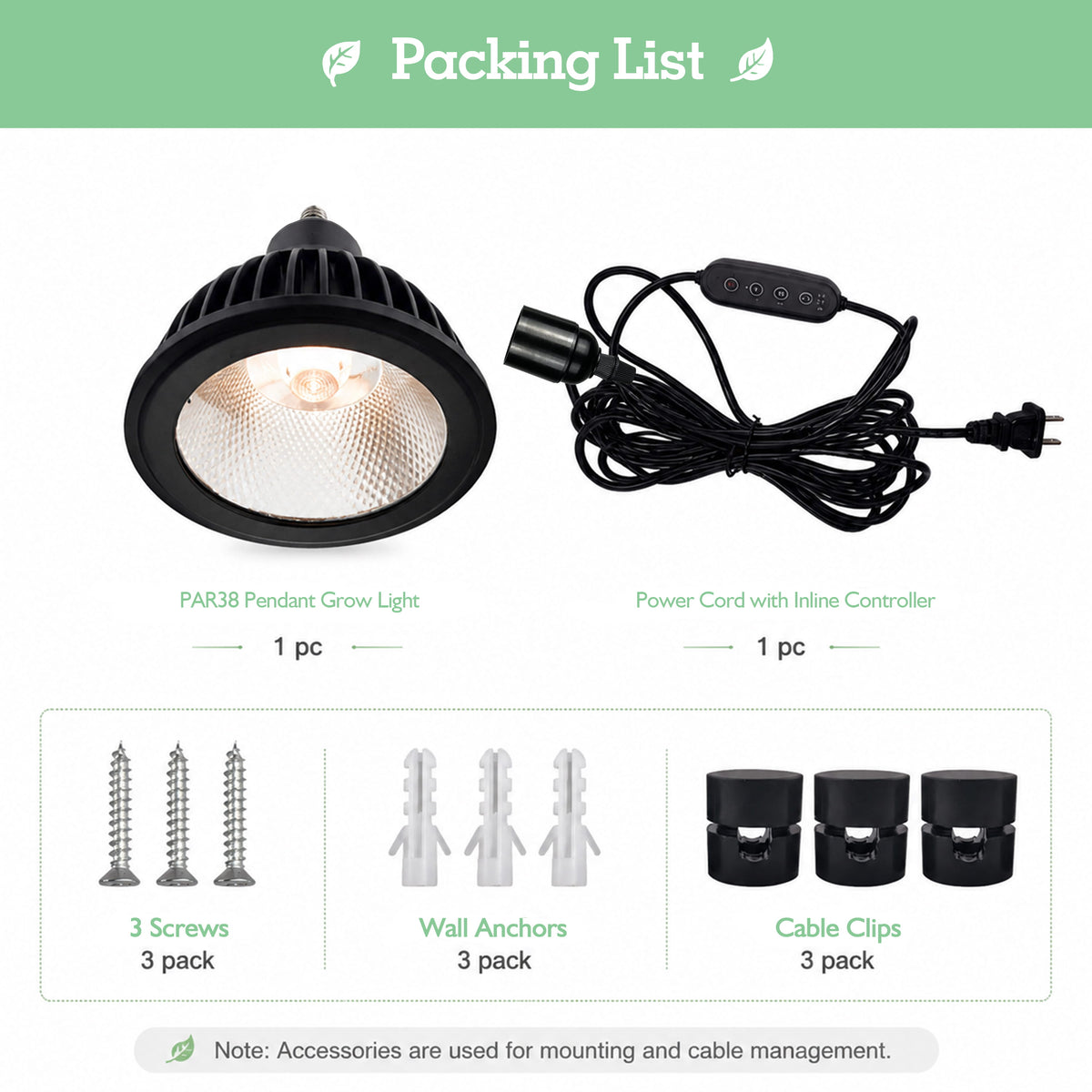 Soliseed PAR38 Full-Spectrum Pendant Grow Light - product detail 5