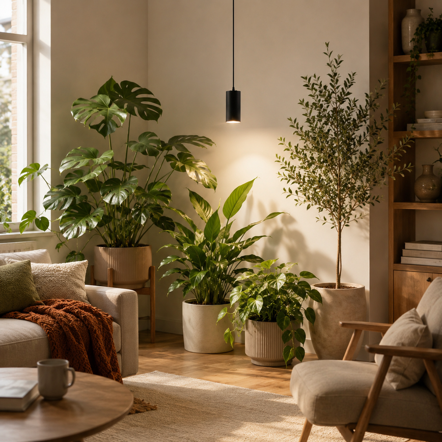 Soliseed grow light setup for living room plant corners